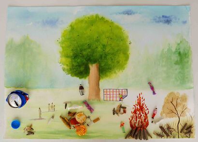 Roots of Shame - a Paint Artowrk by Soudeh Pourbehi